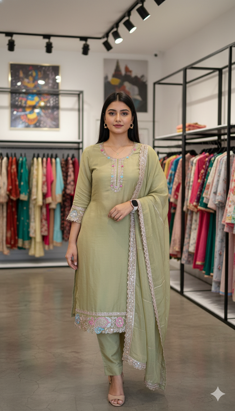 SF | Georgette Digital Print Lehenga | Hand Work Choli